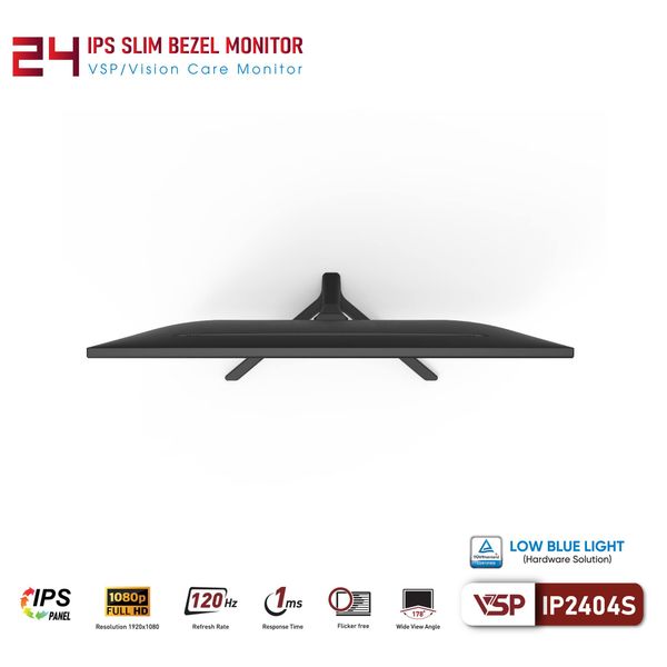 Màn hình VSP IP2404S 24inch ( FHD, 120Hz, 1ms, Đen)