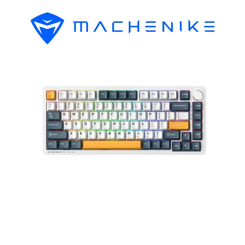 Phím Cơ Machenike K600-B82W (GR Silver Switch Trắng) Không Dây