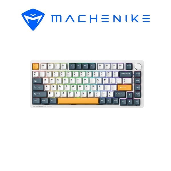 Phím Cơ Machenike K600-B82W (GR Silver Switch Trắng) Không Dây