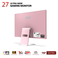 Màn Hình Gaming VSP VU279Q1 27 Inch Hồng (165Hz, IPS, QHD, 1ms, USB-C)