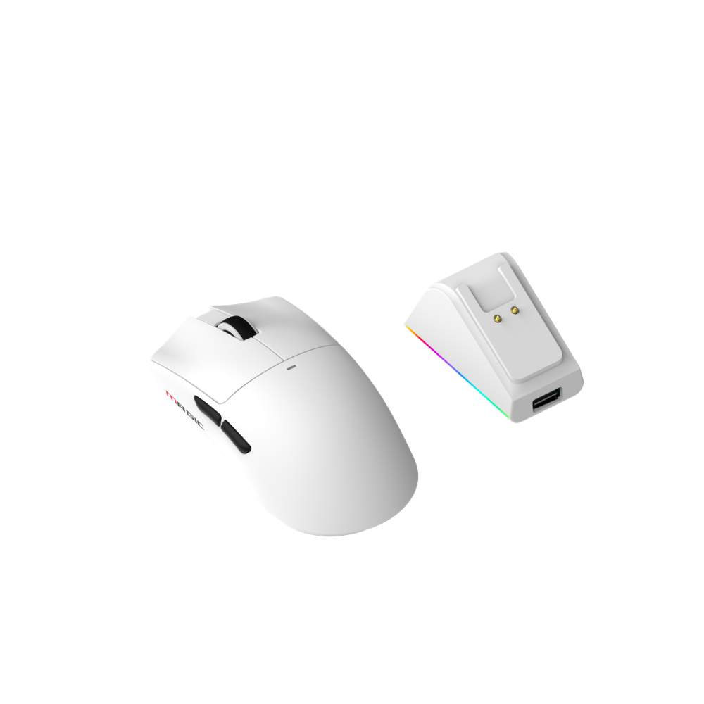 Chuột GAMING TRI-MODE LDON V3 PRO Trắng - CÓ DOCK SẠC ĐI KÈM