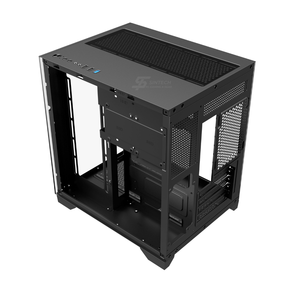 Vỏ Case EDRA ECS1503 M-ATX Đen