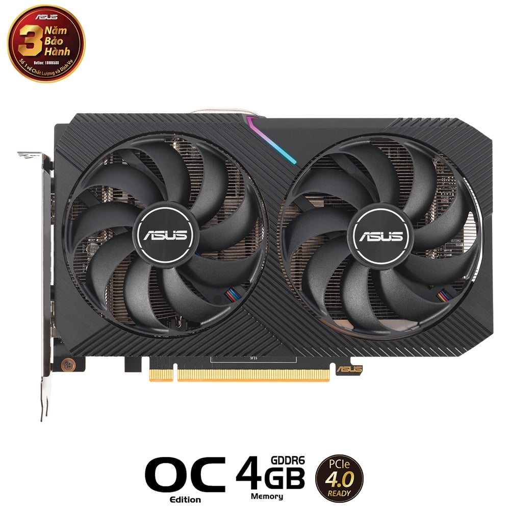 Card màn hình ASUS Dual Radeon RX 6500 XT OC Edition (DUAL-RX6500XT-O4G-V2)