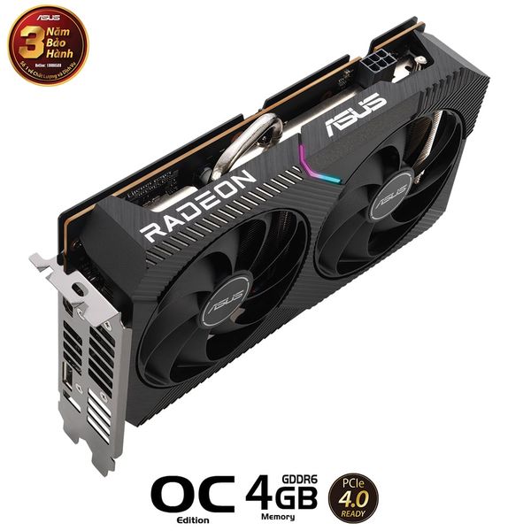 Card màn hình ASUS Dual Radeon™ RX 6500 XT OC Edition (DUAL-RX6500XT-O4G-V2)