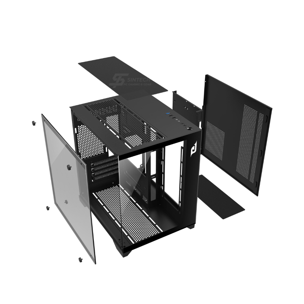 Vỏ Case EDRA ECS1503 M-ATX Đen