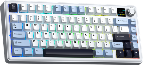 Bàn phím cơ AULA F75 MAX GAMING 3 MODE (Xanh + trắng + tím đậm/ Reaper switch)