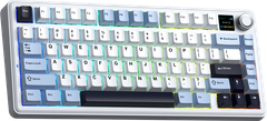 Bàn phím cơ AULA F75 MAX GAMING 3 MODE (Xanh + trắng + tím đậm/ Reaper switch)