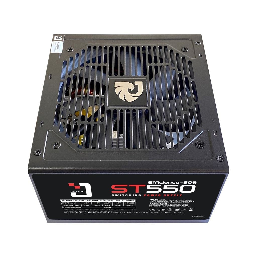 Nguồn Jetek J Series 550W Plus (ST550 POWER SUPPLY ATX 12V PFC)