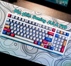 BÀN PHÍM CƠ GAMING AULA F99 PRO (1660) (Có núm xoay/ Màu comic/ Star Vector switch)