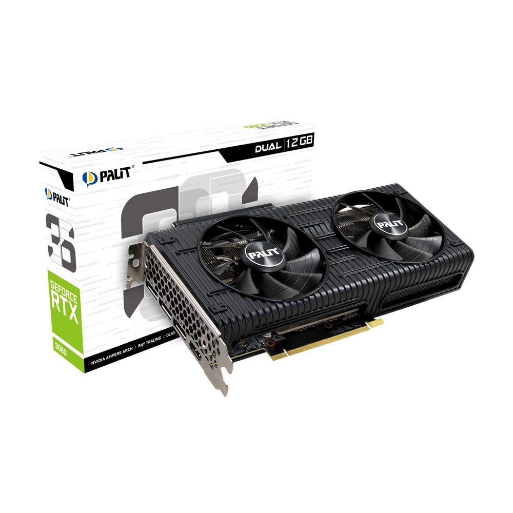 Card màn hình PALIT GeForce RTX 3060 Dual 12GB GDDR6