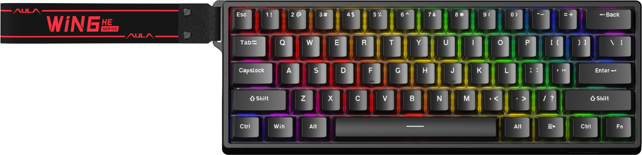 Phím Cơ Aula WIN60HE (Gray Wood Magnetic Switch Đen) Có Dây