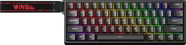 Phím Cơ Aula WIN60HE (Gray Wood Magnetic Switch Đen) Có Dây