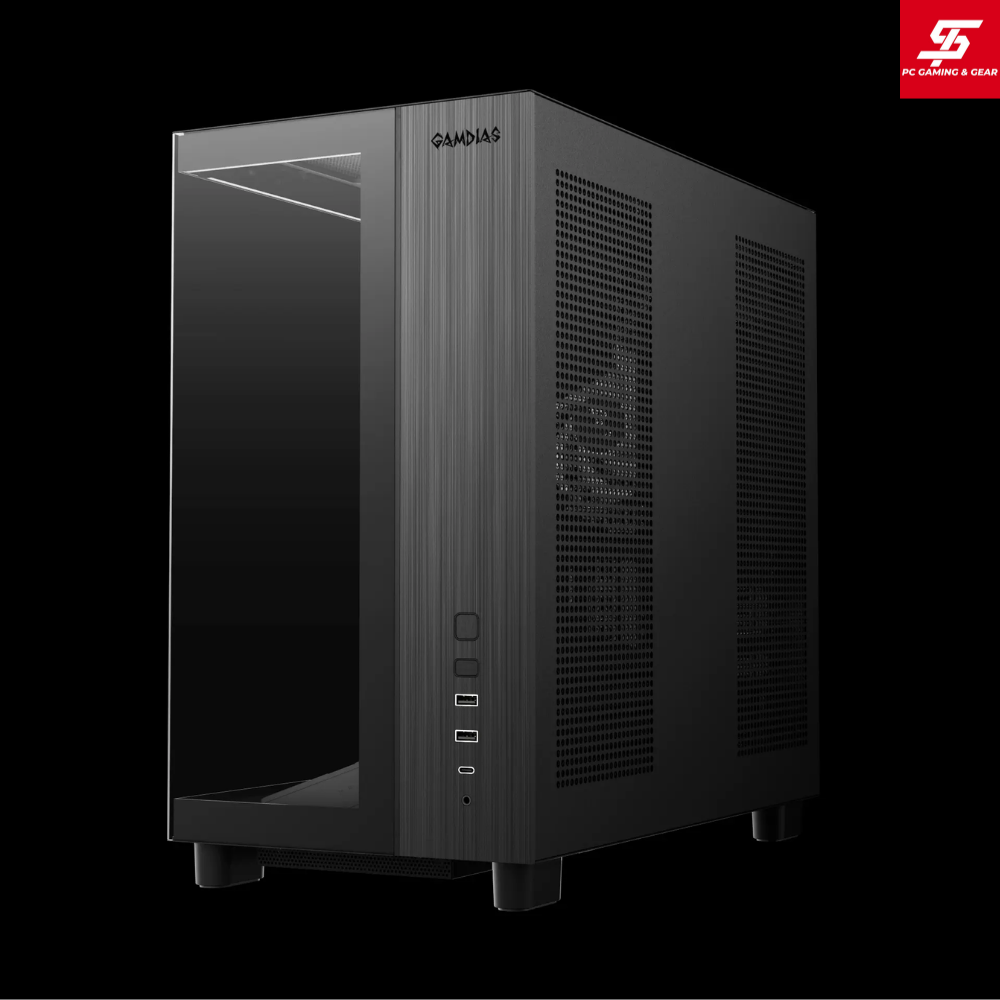 Vỏ Case Gamdias ATLAS M4 ATX Đen Sẵn 4 Fan ARGB