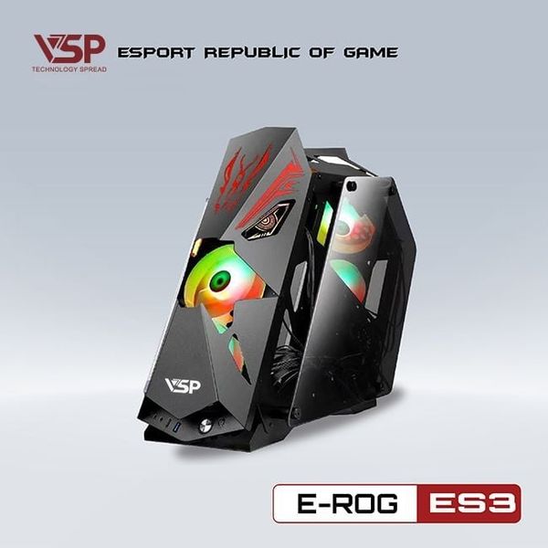 Vỏ Case VSP ESPORT ROG ES3 M-ATX/ITX Đen