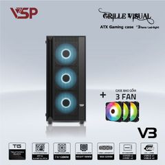 Vỏ Case VSP GAMING V3 ATX/Mid Tower Đen