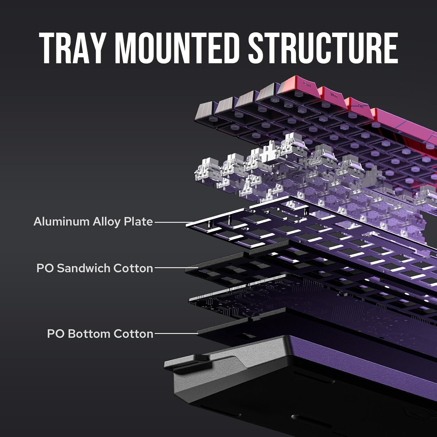 Phím Cơ Aula WIN60HE (Gray Wood Magnetic Switch Đen) Có Dây