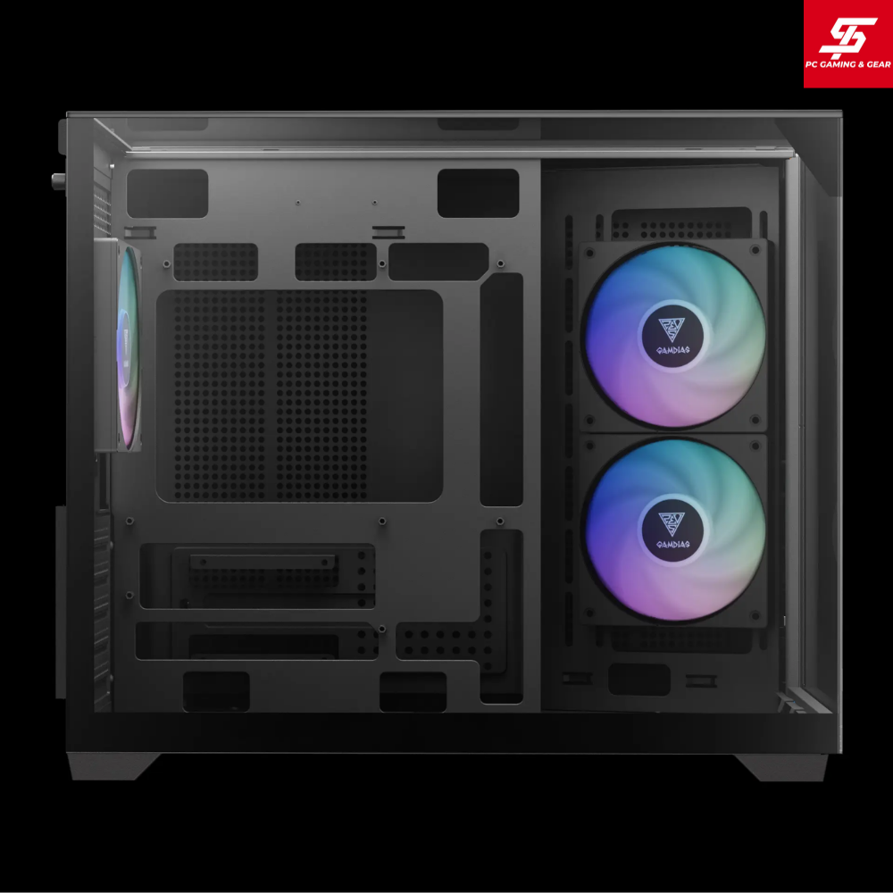 Vỏ Case Gamdias ATLAS M3M M-ATX Đen Sẵn 3 Fan ARGB