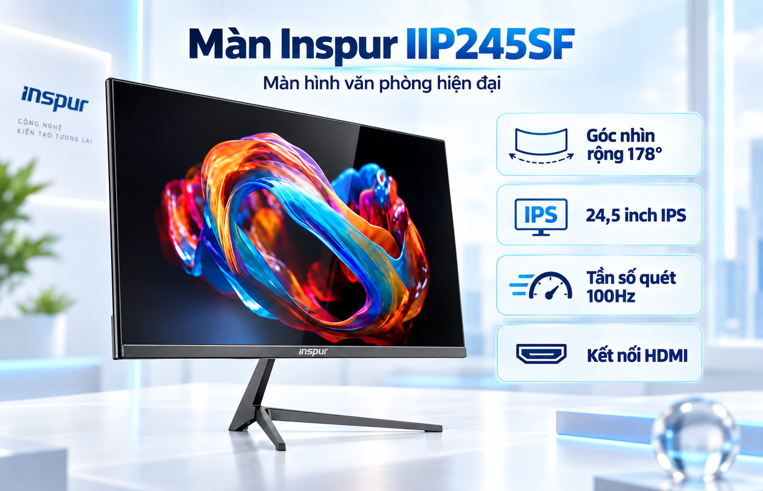 Màn Hình Inspur IIP245SF 25 inch (100Hz, IPS, FHD, 5ms)