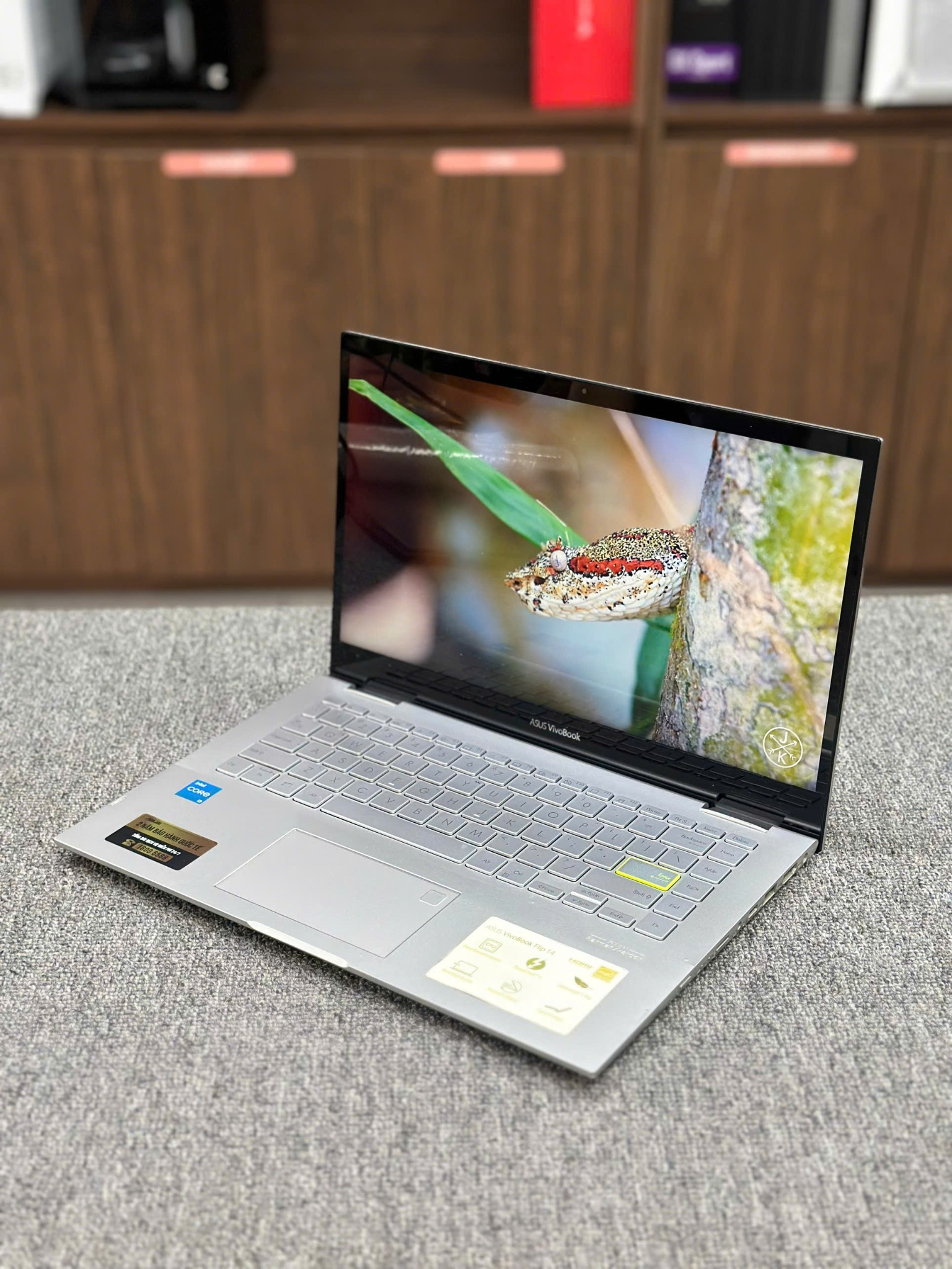 Laptop Asus Vivobook Flip 14 (I3-1115G4/ 4GB/ 128GB / 14.0 FHD/ MÀN CẢM ỨNG)