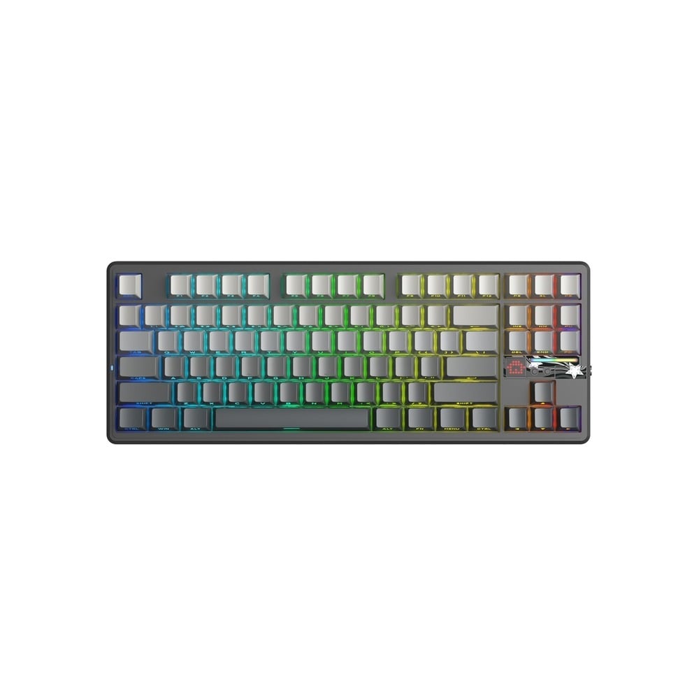 BÀN PHÍM CƠ GAMING AULA F87 PRO V2 (2629) 3 MODE (Phiên bản Xám đen gradient/ Grey Wood V4 Switch)