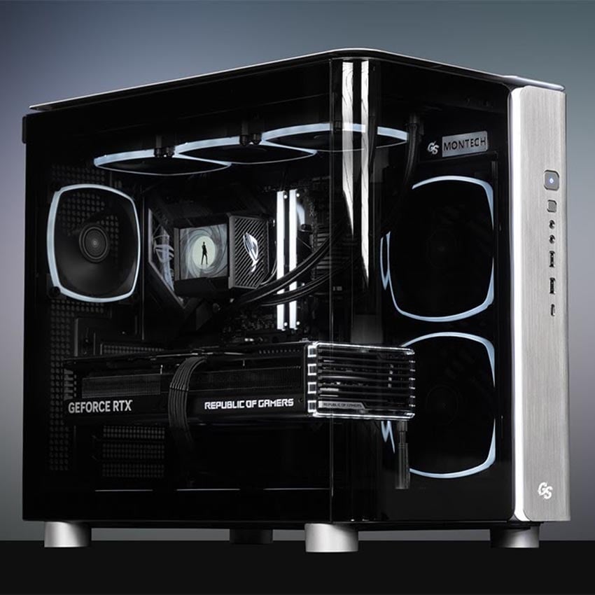 Vỏ Case Montech King 95 ATX/M-ATX/ITX Xanh Kèm 6 Fan ARGB