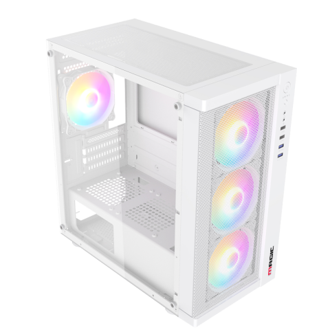 Vỏ Case Magic GM 01 Black Mesh M-ATX/ITX Trắng Kèm sẵn 4 Fan RGB