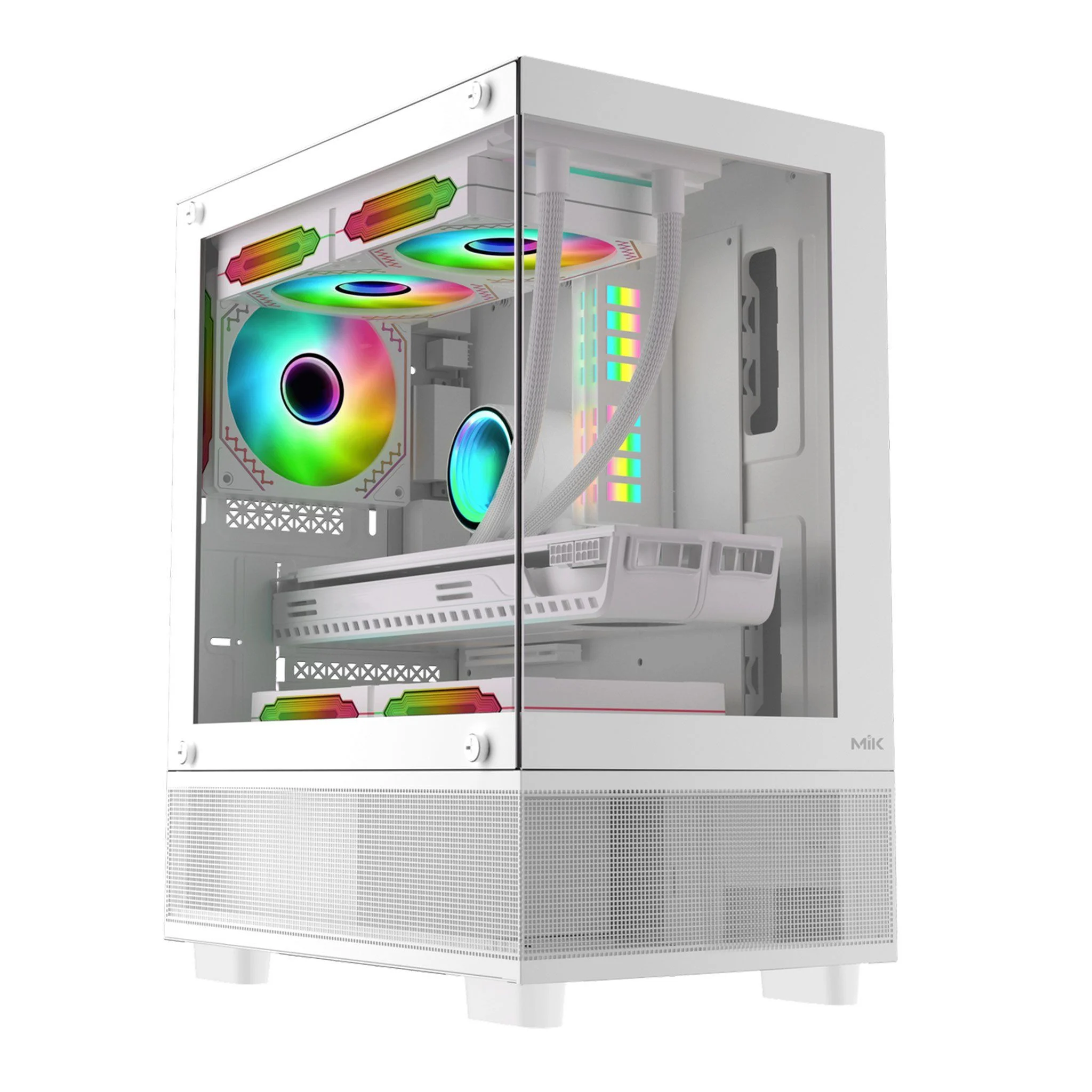 Vỏ Case MIK Aether Gaming Trắng Không Kèm Fan Vỏ Case MIK Aether Gaming Trắng Không Kèm Fan mặt trước