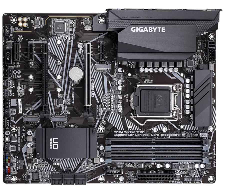 Mainboard Intel GIGABYTE Z490 UD CŨ chi tiết linh kiện