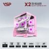 Vỏ Case VSP Aquanaut Pro Gaming X2 Galaxy M-ATX/ITX Hồng