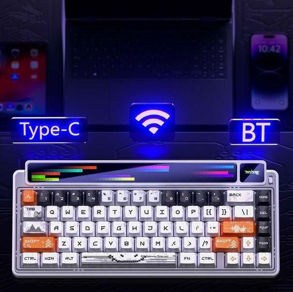 Phím Cơ Leobog AMG65 (Jadeite Switch Trắng) Không Dây