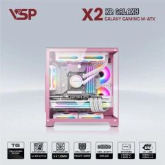Vỏ Case VSP Aquanaut Pro Gaming X2 Galaxy M-ATX/ITX Hồng