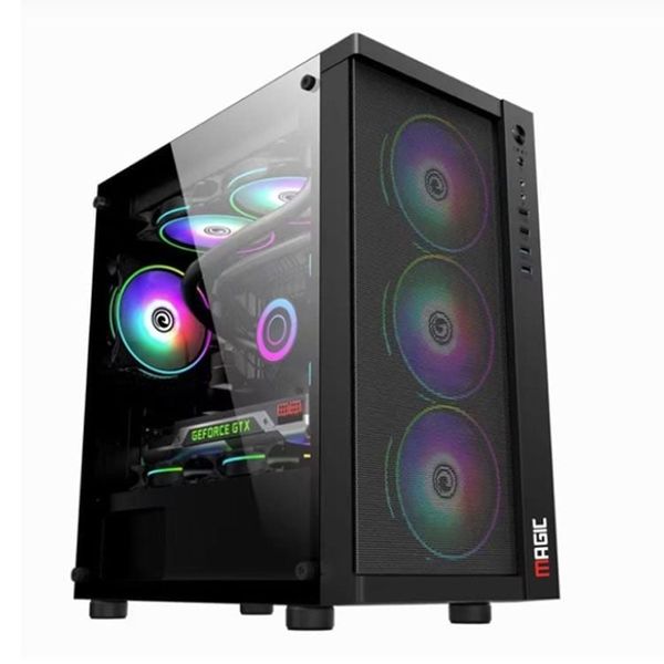 Vỏ Case Magic GM 01 Black Mesh M-ATX/ITX Đen Kèm sẵn 4 Fan RGB