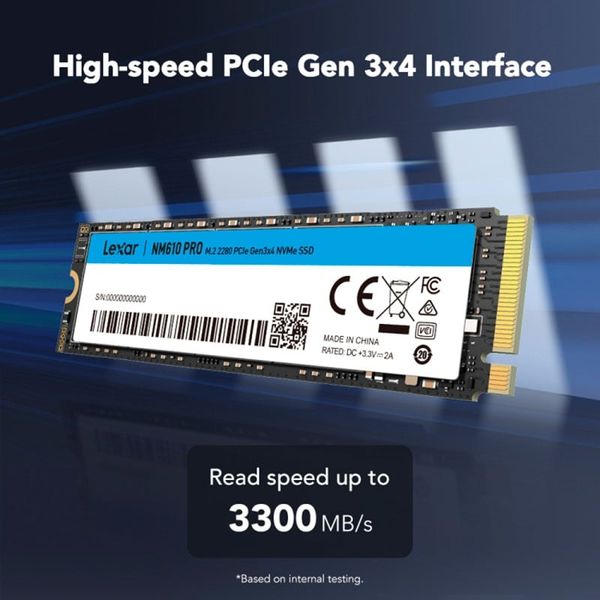 Ổ cứng SSD Lexar NM610 PRO 500GB M.2 PCIe Gen3 x4 NVMe