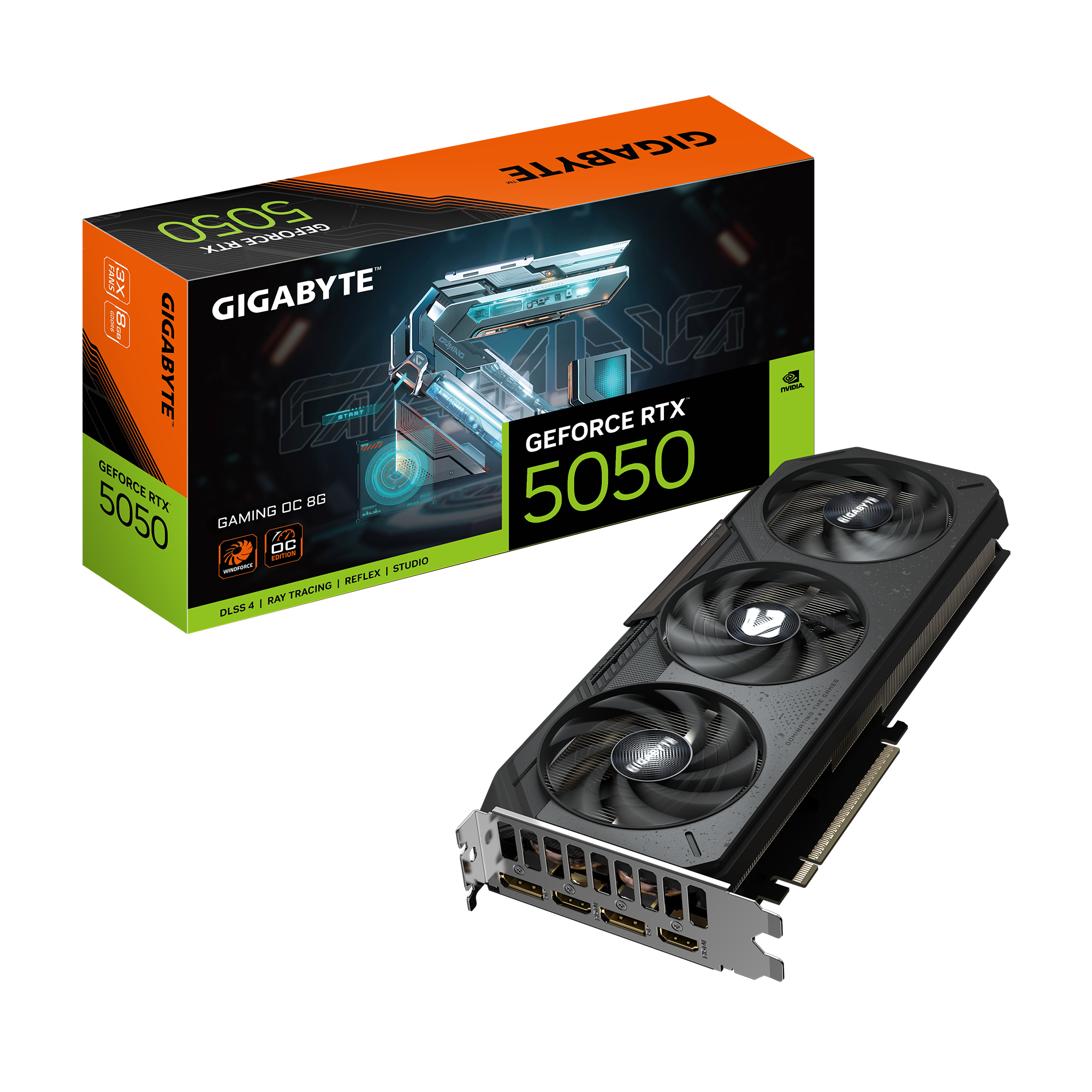Card màn hình Gigabyte GeForce RTX 5050 Gaming OC 8G (GV-N5050GAMING OC-8GD)