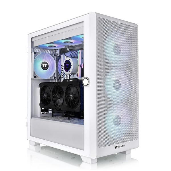 Vỏ Case Thermaltake S250 TG ARGB Snow eATX/ATX/mATX/ITX Trắng