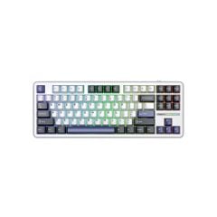 BÀN PHÍM CƠ GAMING AULA F87 (8602) 3 MODE (Phiên bản đen + trắng + xanh dương/ Grey Wood V3 Switch)