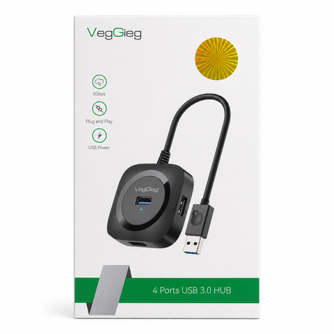 Bộ chia HUB USB 3.0 VegGieg V-U342 4 cổng dây 1m