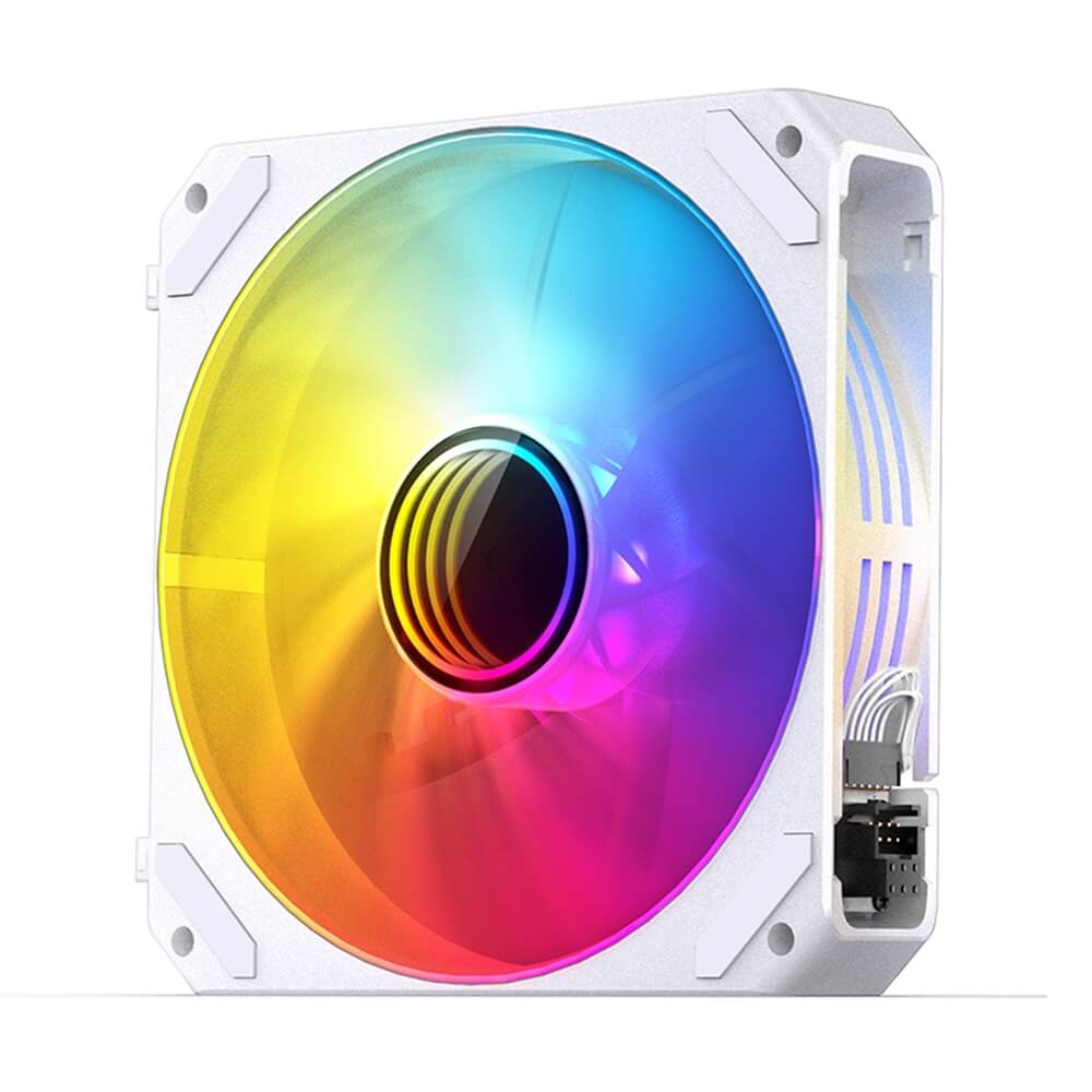 Bộ 3 Fan JONSBO ZG-120WR Trắng ( 3in1, Cánh Đảo Chiều, Ghép nối không dây )