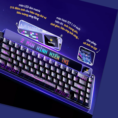 Phím Cơ Leobog AMG65 (Jadeite Switch Đen Tím) Không Dây