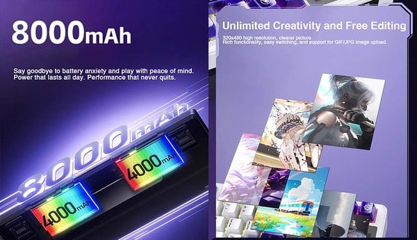 Pin 8000mAh và màn 320x480 đặt được ảnh GIF, JPG trên AULA L99 (ảnh minh họa)