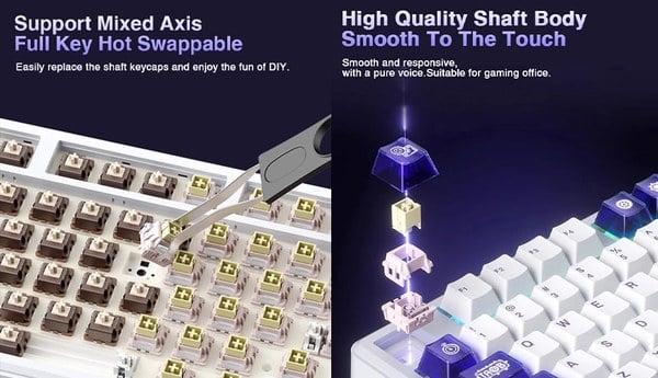 Thay switch nóng toàn bộ phím trên AULA L99 (ảnh minh họa)