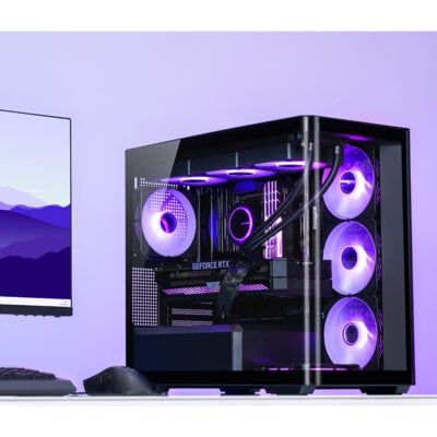 Vỏ Case Jonsbo D300 M-ATX Đen Kính Cong
