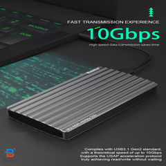 Hộp đựng Ssd Bamba B9 M2(Ngff)+M2(Nvme) – USB 3.1 (màu Xám)