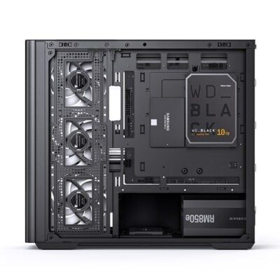 Vỏ Case Jonsbo D300 M-ATX Đen Kính Cong