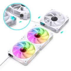 Bộ 3 Fan JONSBO ZG-120W Trắng ( 3in1, Ghép nối không dây )