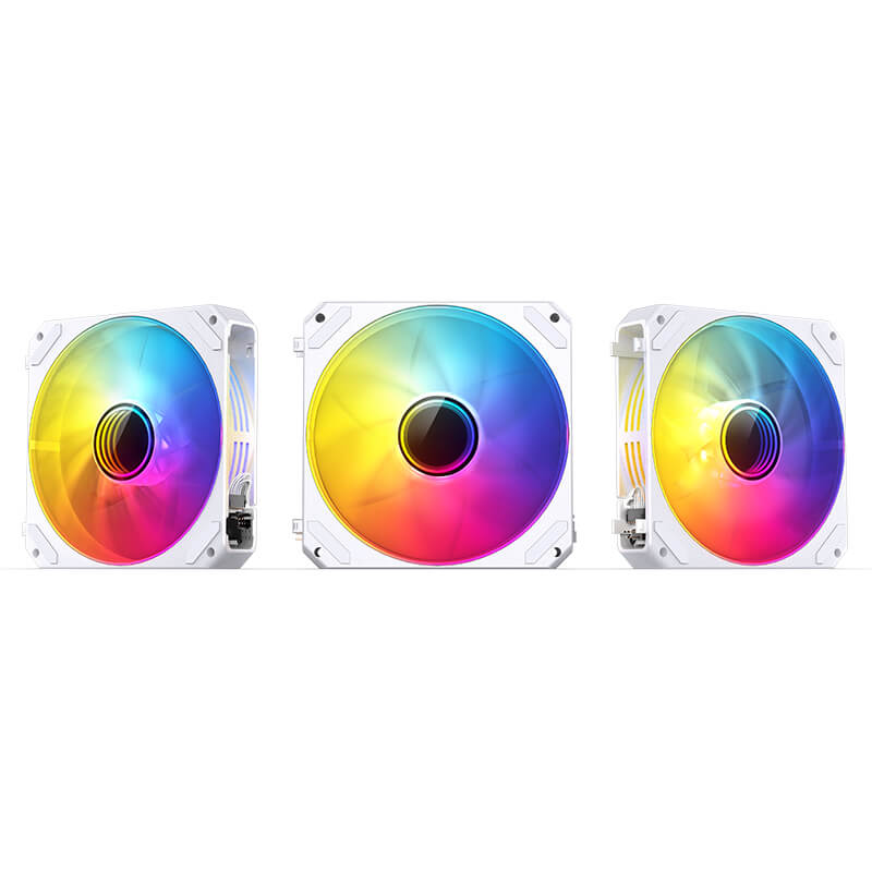 Bộ 3 Fan JONSBO ZG-120W Trắng ( 3in1, Ghép nối không dây )