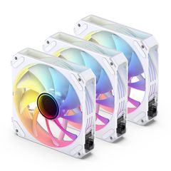Bộ 3 Fan JONSBO ZG-120W Trắng ( 3in1, Ghép nối không dây )