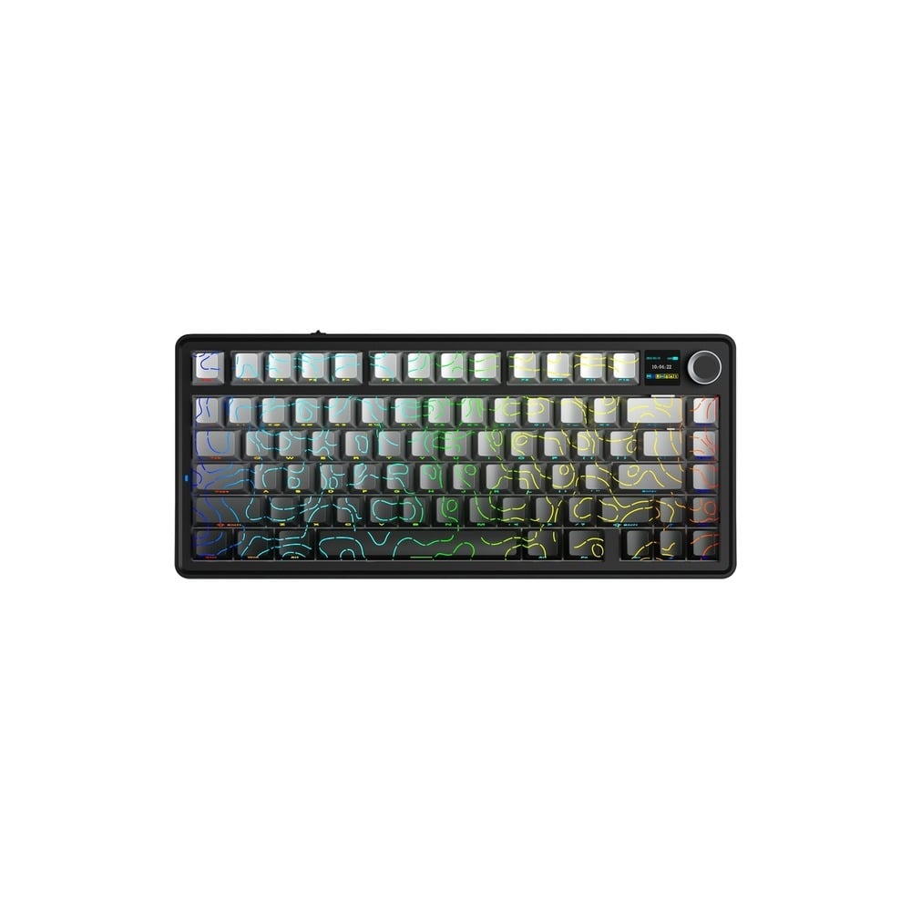 Bàn phím cơ AULA F75 MAX GAMING 3 MODE (Xám + đen gradient contour/ Reaper switch)