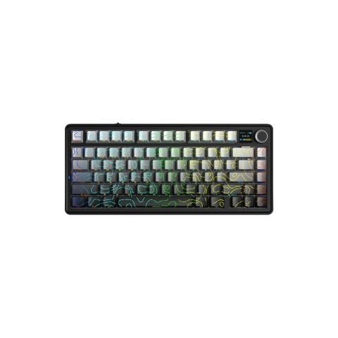 Bàn phím cơ AULA F75 MAX GAMING 3 MODE (Xám + đen gradient contour/ Reaper switch)