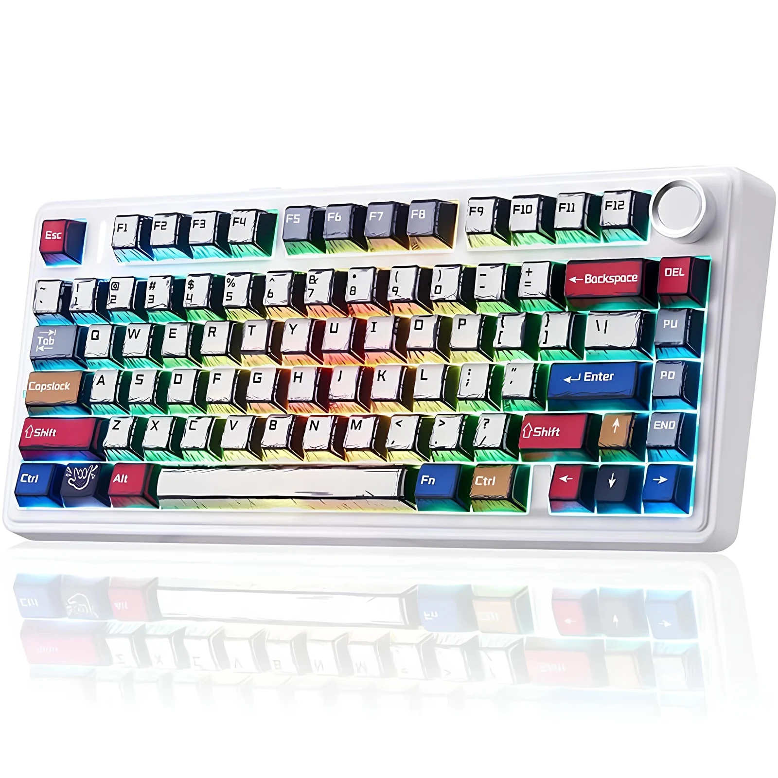 Bàn phím cơ gaming AULA F75 Comic Reaper switch Bàn phím cơ gaming AULA F75 Comic Reaper switch